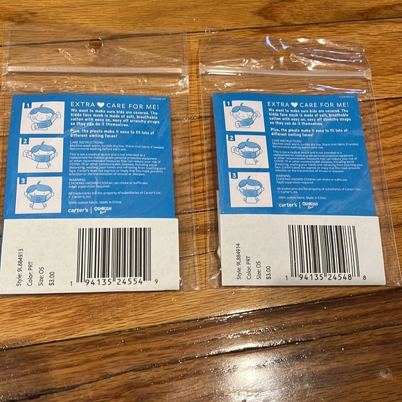 NWT Kiddo Face Mask 2 pack - Picture 2 of 4